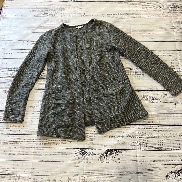 Eileen Fisher Cardigan Organic Wool with Pockets Sweater - Picture 1 of 8